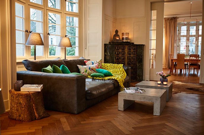 Gemütliches Wohnzimmer mit Home Staging