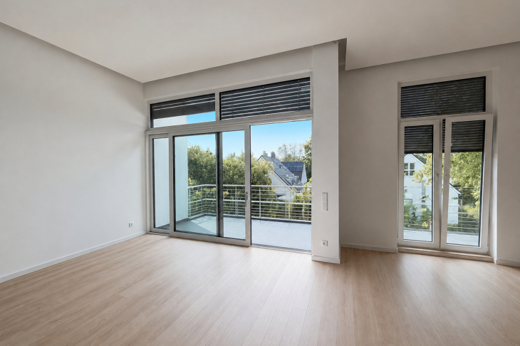 Modernes Wohnen mit besonderem Charakter - großzügig, lichtdurchflutet & Südwestbalkon Etagenwohnung in Krefeld / Fischeln