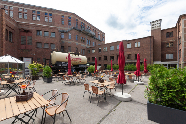 angrenzender Biergarten