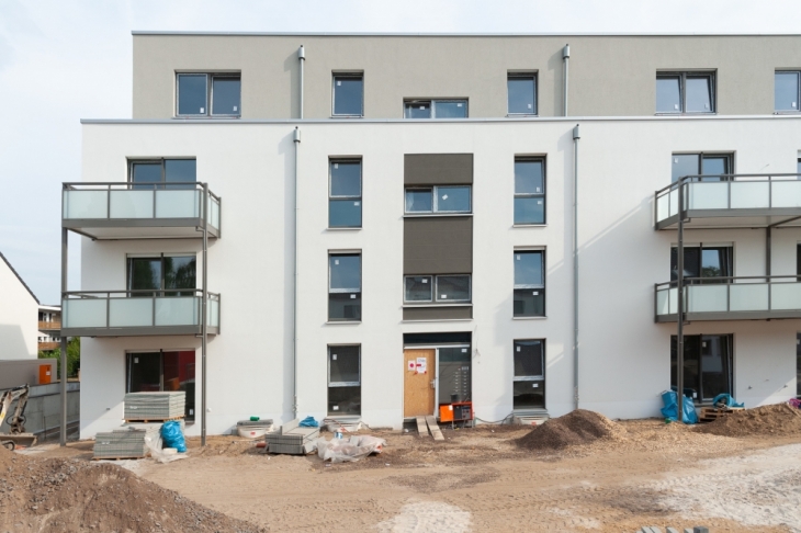 Ansicht Nordseite mit Hauseingängen