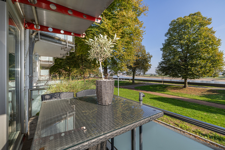 Balkon mit Rheinblick