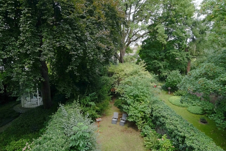 Blick auf Gartengrundstück