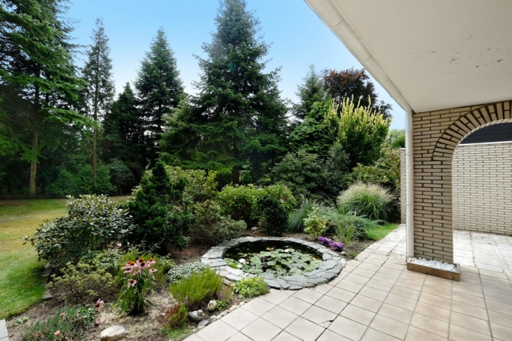 Blick von der Terrasse in den Garten