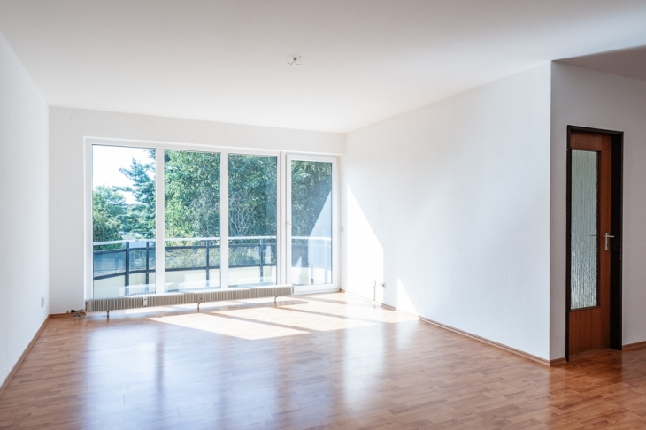 Blick zum Balkon