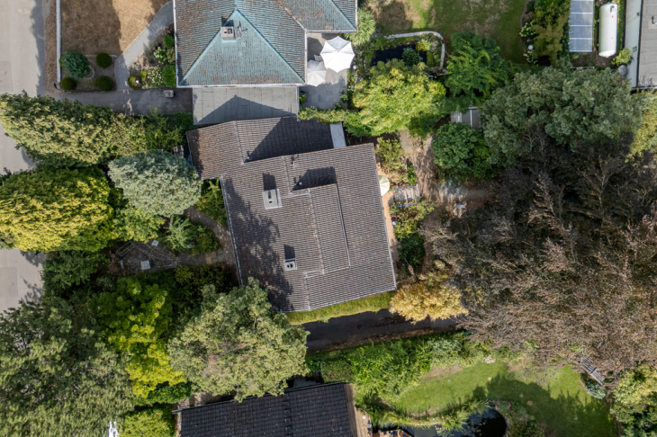 Das Haus aus der Vogelperspektive