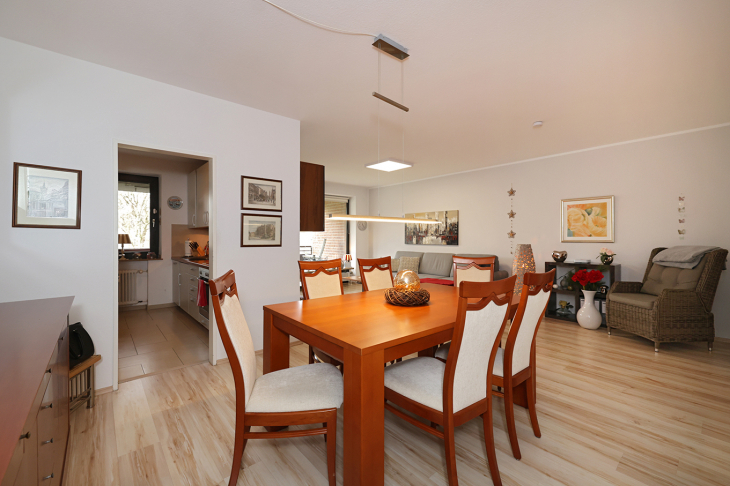 Essbereich im Wohnzimmer