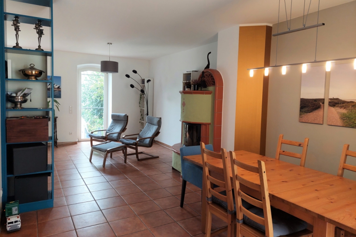 Essbereich und Kamin