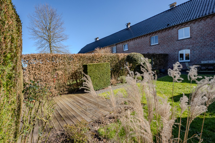 Garten mit rückwärtiger Holzterrasse