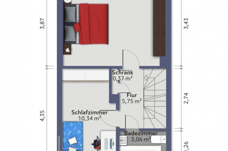 Grundriss 1. Obergeschoss