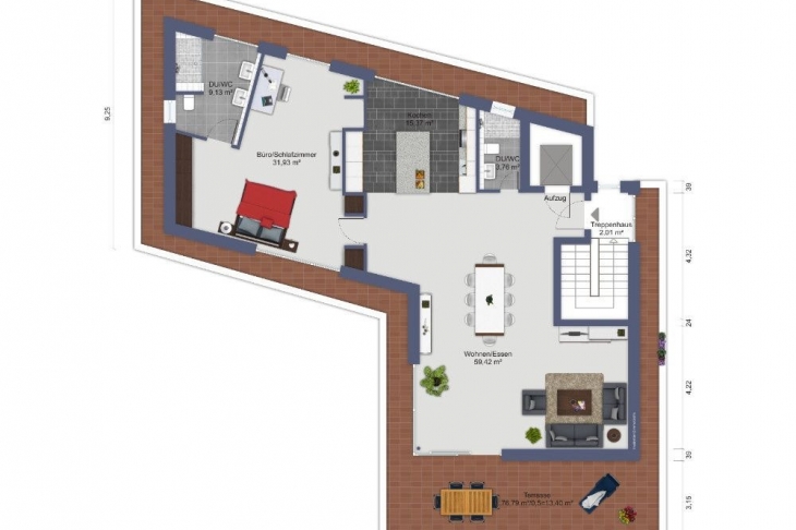 Grundriss 2Zi.