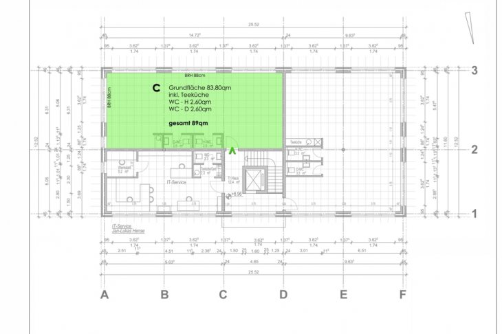 Grundriss Büro C - 89qm