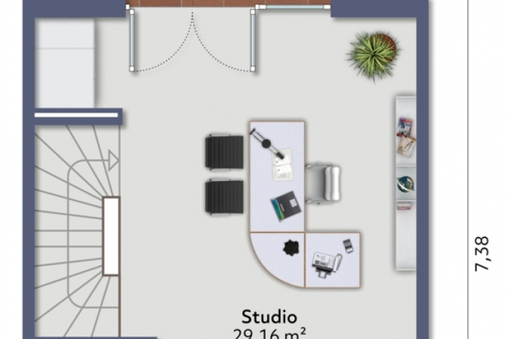 Grundriss Dachstudio