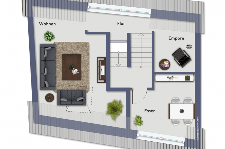 Grundriss DG Einfamilienhaus