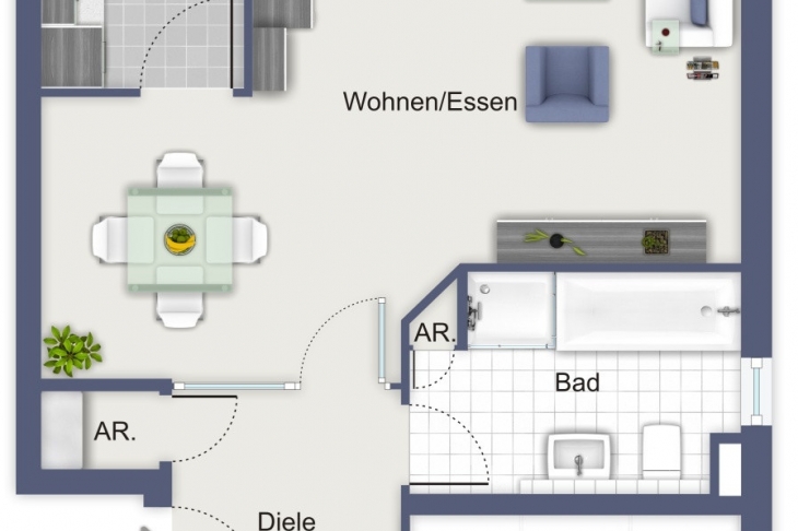 Grundriss Erdgeschosswohnung