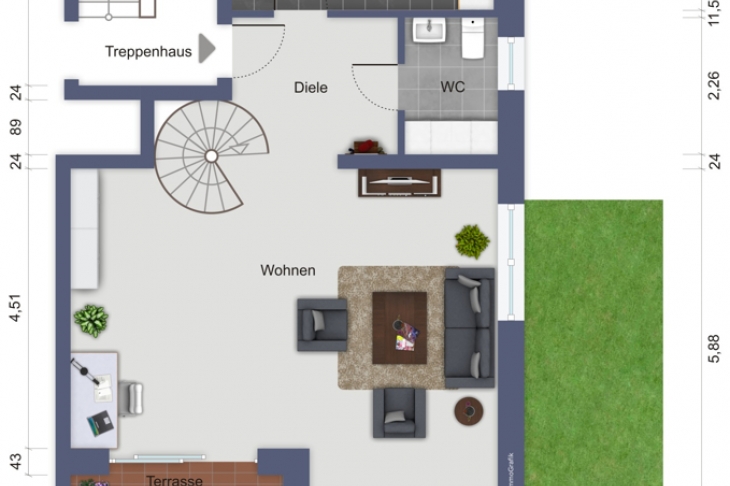 Grundriss Gartengeschoss