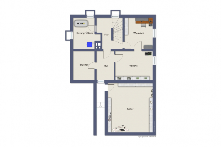 Grundriss Keller Haupthaus