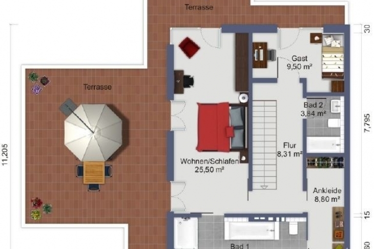 Grundriss Obergeschoss