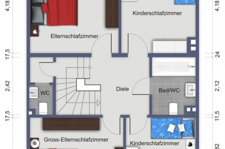 Grundriss Obergeschoss