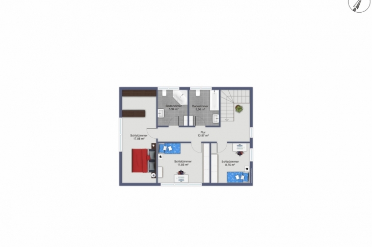 Grundriss Obergeschoss