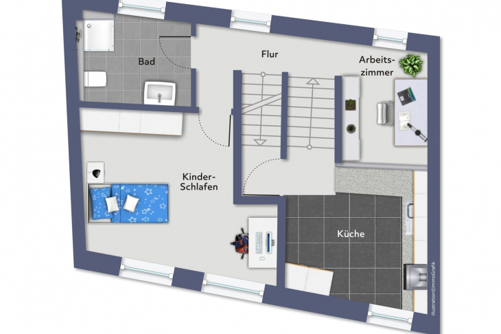 Grundriss OG Einfamilienhaus