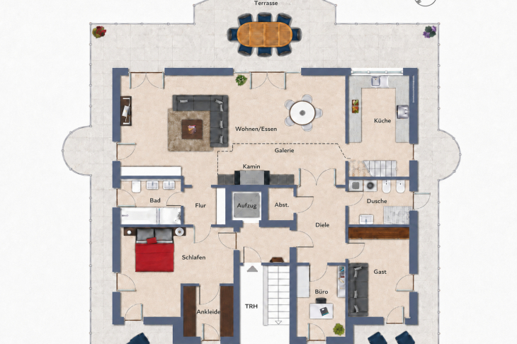 Grundriss Penthouse 2. OG
