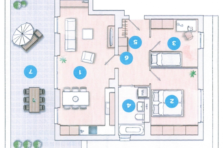 Grundriss Penthouse