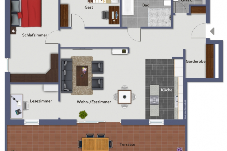 Grundriss Penthouse
