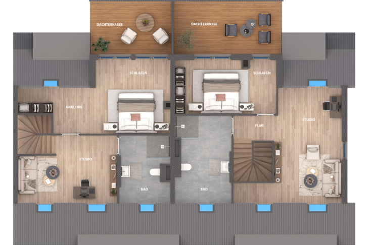 Grundriss Spitzboden