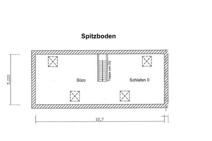 Grundriss Spitzboden