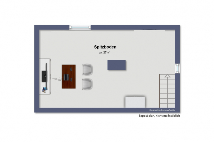 Grundriss Spitzboden