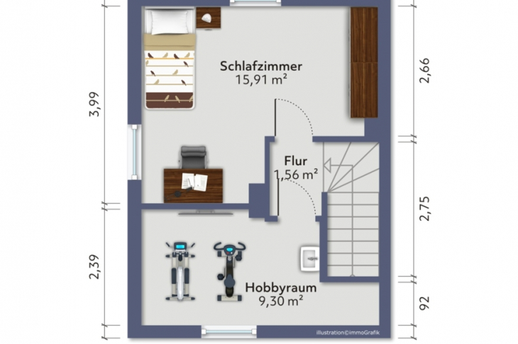 Grundriss Spitzboden