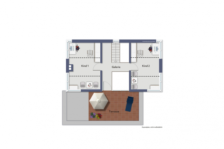 Grundriss Splitlevel Kinderbereich
