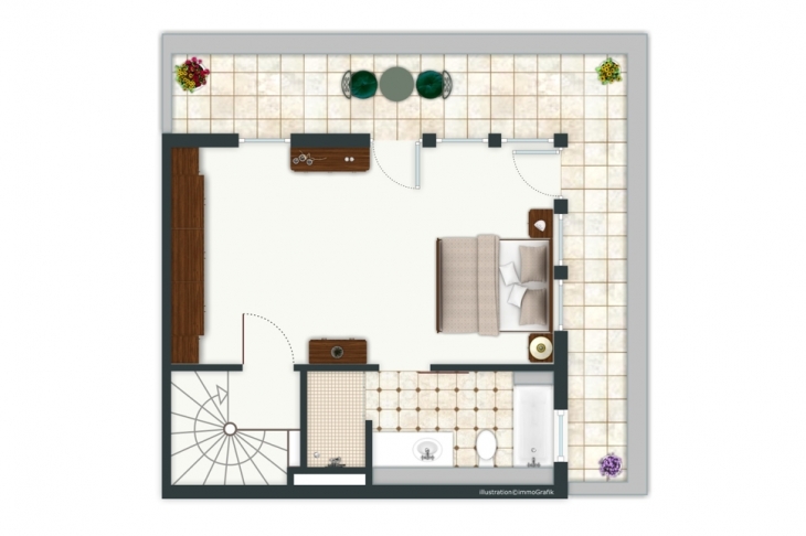 Grundriss Staffelgeschoss