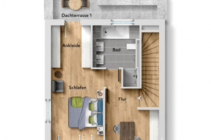 Grundriss Staffelgeschoss