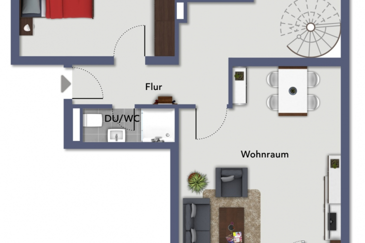 Grundriss untere Etage