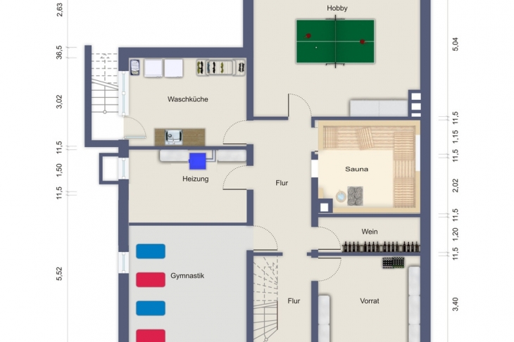 Grundriss Untergeschoss