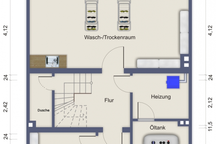Grundriss Untergeschoss