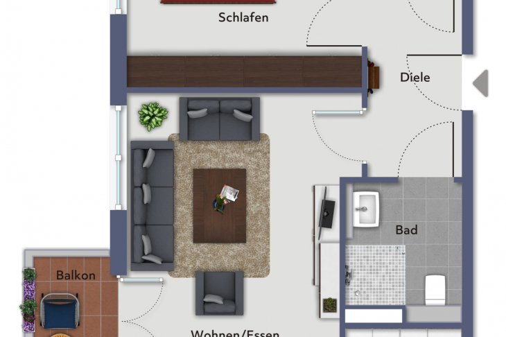 Grundriss Wohnung 2