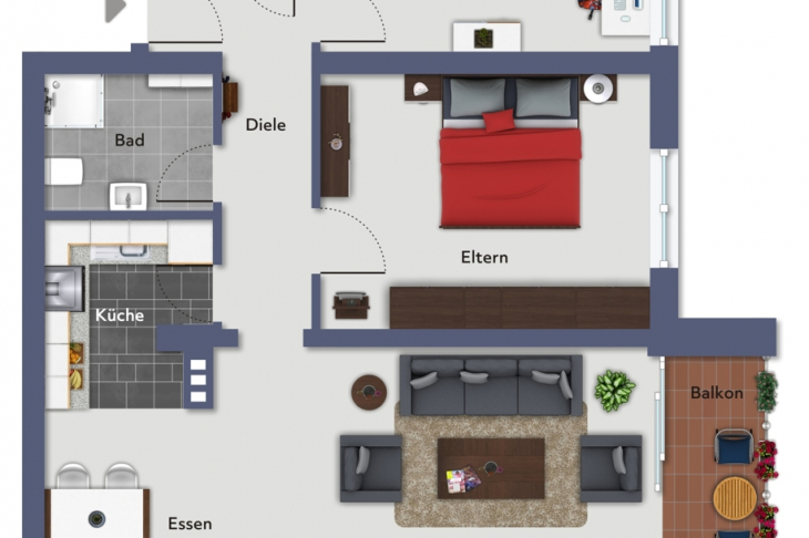 Grundriss Wohnung