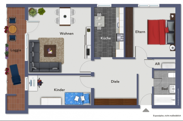 Grundriss Wohnung