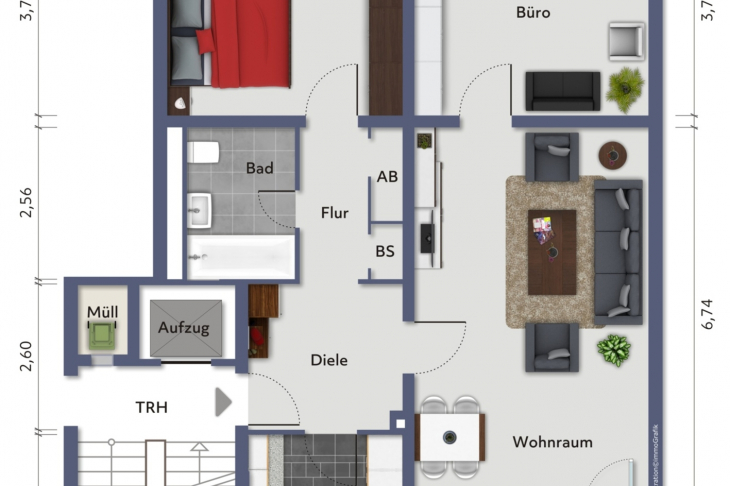 Grundriss Wohnung 