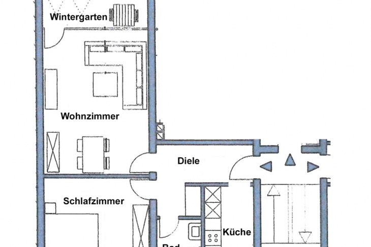 Grundriss-Wohnung