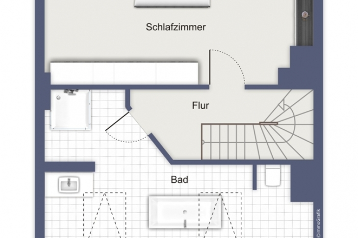 Grundriss-Wohnung obere Ebene