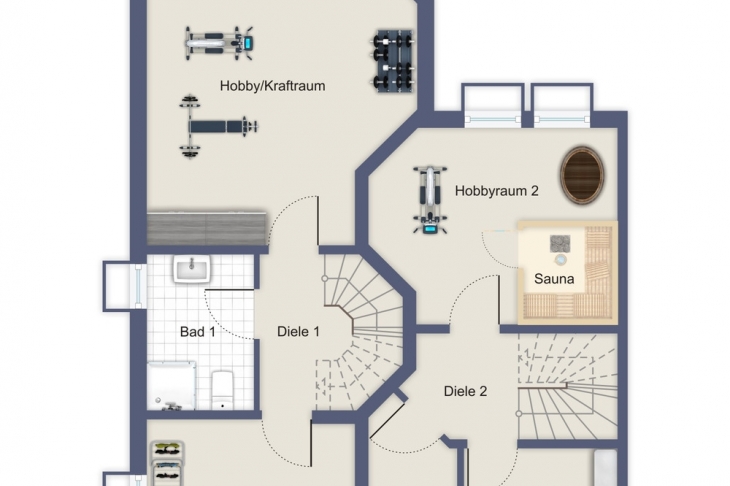 Keller Haus und Einliegerwohnung