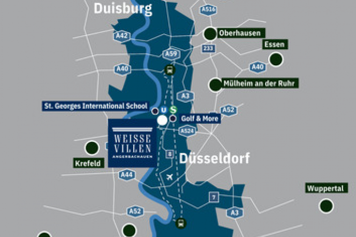 Lageplan WEISSE VILLEN ANGERBACHAUEN