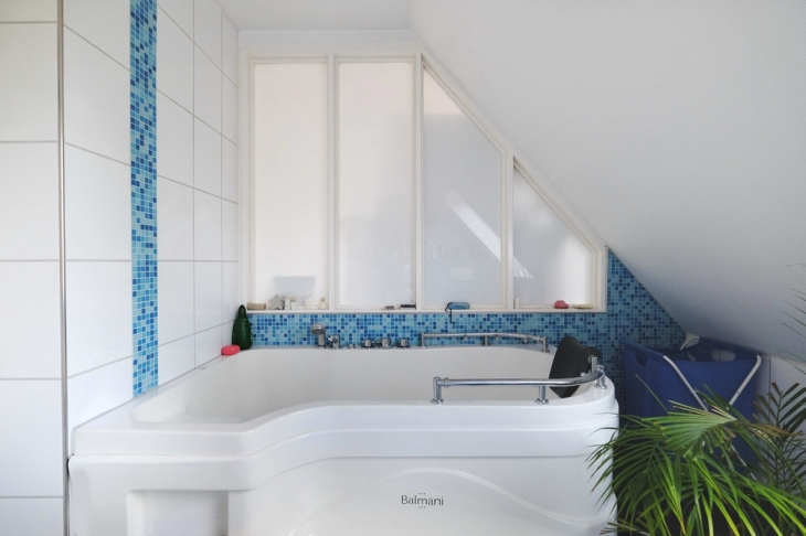 Tageslichtbad mit Whirlpool-Wanne