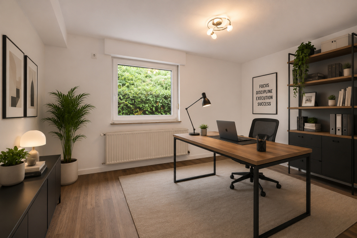 Visualisierung, Modernisierungsvorschlag Bürozimmer