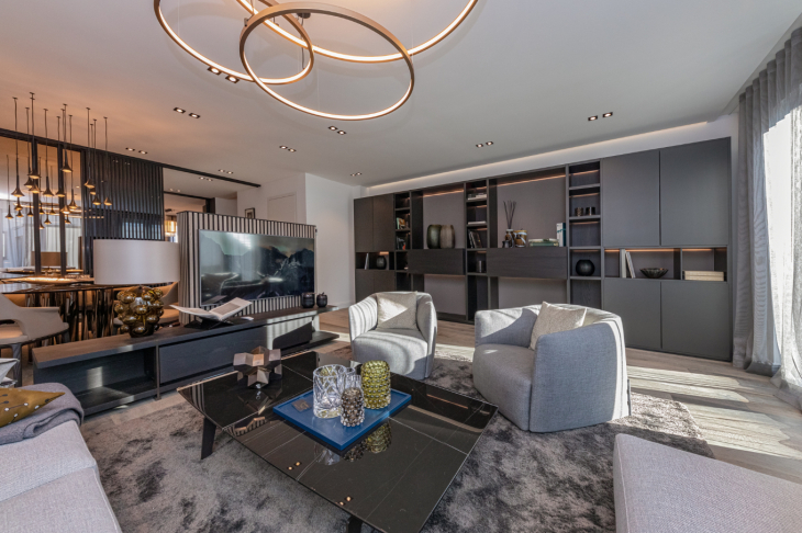 Wohnbeispiel Musterhaus Doppelhausvilla