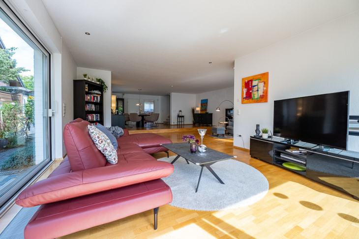 Wohnzimmer mit Erweiterung