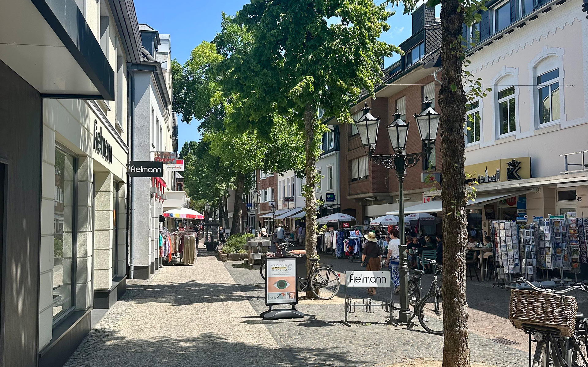 Fußgängerzone in Altstadt von Kempen
